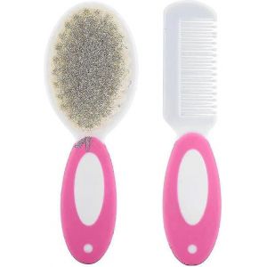 Ensemble De Brosse Et De Peigne Pour Tout-Petit En Plastique Ensemble De Brosse Et De Peigne Pour B&eacute;b&eacute; Enfant Confortable Et S&ucirc;r,Id&eacute;al Pour Le Masseur De T&ecirc;te De Douche Pour B&eacute;b&eacute; Nouveau-N&eacute; (Rose) (2p - Neuf