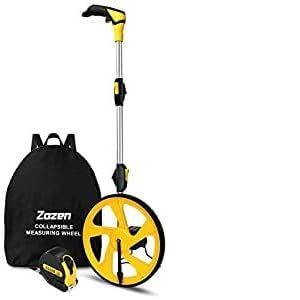 Ulteronixshop-Zozen La roue de mesure Meter, pliable/Unit&eacute;s m&eacute;triques jusqu'&agrave; 9 9999 m, mesure de roulement, avec un sac &agrave; dos, r&eacute;initialisation en une touche/maintient le support vertical/fl&egrave;che de - Neuf