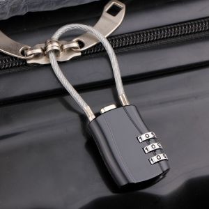 Noir Cadenas,2 Pièces Valise Cadenas, Cadenas De Combinaison De Bagages,Verrous De - Neuf