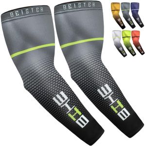 Jexnovashop-Manchettes De Bras Homme & Femme, Sun Anti-Uv Protection Upf 50+ Manchons De Refroidissement Antid&eacute;rapants, Manchette Gaming, Manchons De Sport Compression Pour Cyclisme, Basket-Ball, Run - Neuf