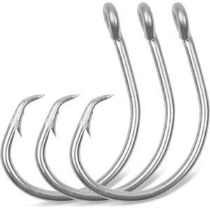 Hameçons De Pêche En Eau Salée, Hameçons Circulaires À Large Écartement, Hameçons En Acier Inoxydable, Hameçons Circulaires À Tige Courte Pour Thon, Poisson-Chat, Crapet Arlequin, Bar - Neuf