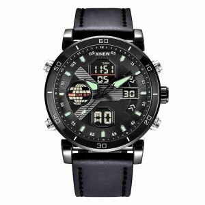 Montre De Sport &Agrave; Quartz Led Pour Homme - Noir - Num&eacute;rique, R&eacute;sistante Aux Chocs, &Eacute;tanche, Chronom&egrave;tre, R&eacute;tro&eacute;clairage - Neuf