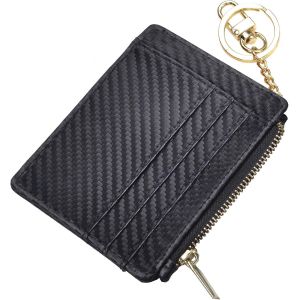 TRAHOO-Porte Carte Femme Mince Portefeuille Porte Carte Bancaire RFID Bloquant Porte Carte Bancaire en Cuir Fermeture &agrave; Glissi&egrave;re Porte-Monnaie Porte-Cl&eacute;s Portefeuilles pour Femmes Et Hommes - Neuf
