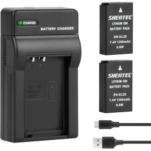 EN-EL20 EN-EL20a USB LCD Batterie et Chargeur pour Nikon Coolpix P950,P1000,DL24-500,Coolpix A,1 AW1,1 J1,1 J2,1 J3,1 S1,1 V3 Appareil Photo numérique - Neuf