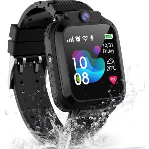 Ip68 Montre Connectée Enfant,Montre Gps Enfant Garçons Filles Avec Appel Bidirectionnel,Sos Voice Chat Téléphone Caméra Jeux Mode Classe, Montre Intelligente Enfants Cadeau Pour 4-12 Ans(Rose-Gps) - Neuf