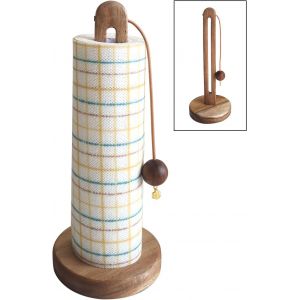 Porte-Rouleau De Papier Essuie-Tout Sur Pied En Bois D'acacia, Pour Rouleaux Standard Et De Taille Standard, Pour Table De Cuisine Et De Salle À Manger, Plan De Travail - Neuf