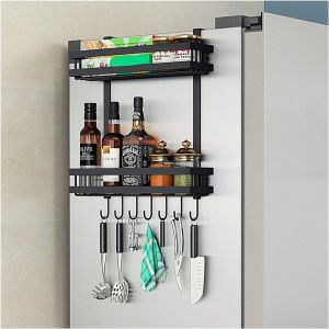 Étagère de réfrigérateur, meuble de cuisine, rangement pour réfrigérateur, étagère à épices, - Neuf