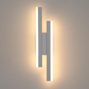 Applique Murale Int&eacute;rieure Led Moderne, 16w 1800lm Lampe Murale 3000k Blanc Chaud, Acrylique Et M&eacute;tal Luminaire Mural Interieur Pour Salon, Chambre, Escalier, Couloir (Blanc) - Neuf