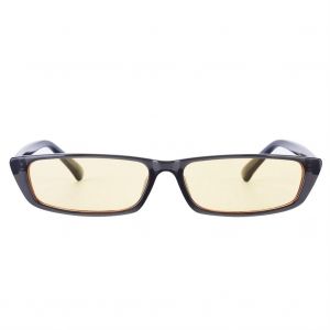 Protection Uv Sport De Plein Air Alliage Géométrie Verre Lunettes De Soleil (Cadre Gris Lentille Jaune) - Neuf