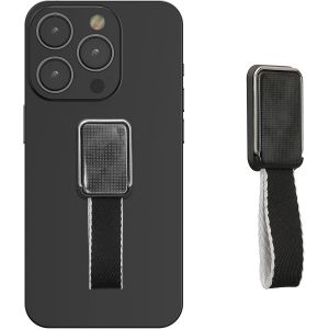 Kal-Support Autoadhésif Pour Smartphone - Accessoire Doigt Pour Téléphone Portable - Sangle De Doigt Magnétique Avec Stand - Noir - Neuf