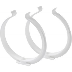 Lot de 2 colliers de serrage de 125 mm pour tuyau de ventilation rond - Supports muraux en plastique - Montage au mur ou au plafond - Pour systèmes de ventilation d'air ou d'évacuation d'air - Neuf