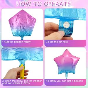 CAUC-Ballon Papillon Anniversaire 5 Ans, Ballon Papillon Anniversaire Fille 5 Ans, Ballon Papillon, Kit Ballon Anniversaire Papillon, D&eacute;coration D`anniversaire Rose - Neuf