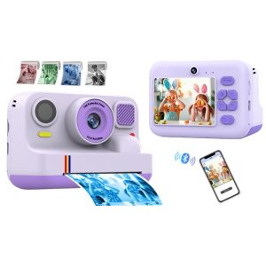 BLOSSOM Appareil photo pour enfants,Double cam&eacute;ra,2.4" &eacute;cran,5rouleaux de Papier Photo,cadeau d'anniversaire - violet - Neuf