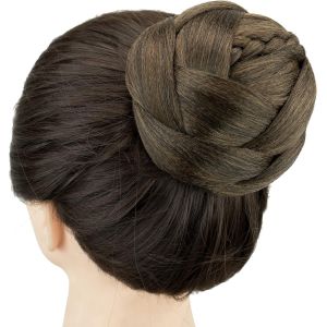 Kalanka-Danseur Tress&eacute; Chignon Couverture De Cheveux Donut Postiches Chouchou Chignon Perruque Chignon Sur La F&ecirc;te De Mariage (M3 Mix Brown) - Neuf