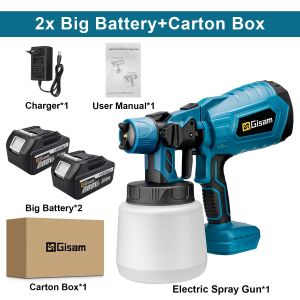 Pistolet Peinture Pro Sans Fil HVLP 18V 1000ml, Modele: 5 - Neuf