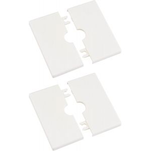 Kalanka-Couvertures De Paroi De Tuyau, 2pcs 16mm Diam&egrave;tre Abs Plastiques Carr&eacute;s Plaques D`&Eacute;cusson Auto-Adh&eacute;sives Couvertures De Plaque De Tuyau Pour La D&eacute;coration De Tube De Tuyau (Blanc Nacr&eacute;) - Neuf