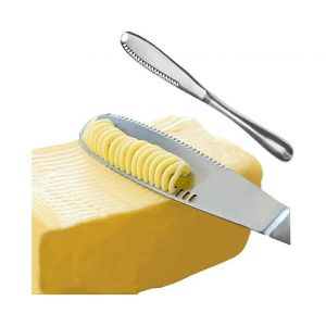 Couteau &Agrave; Beurre 3 En 1 En Acier Inoxydable Koksi : &Eacute;pandeur, Recourbe-L&eacute;gumes Et Lame Dentel&eacute;e Pour Une Pr&eacute;paration Facile Des Repas - Neuf