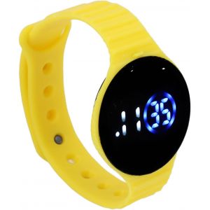 Kalanka-Montre Num&eacute;rique Pour Enfants Montre Intelligente, Montre Num&eacute;rique Pour Enfants &Eacute;tanche En Silicone Bracelet De Montre Anti-Rayures Led Montre &Eacute;lectronique Pour Enfants Femmes Femmes(Jaune) - Neuf