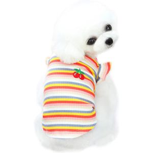 Chemises Pour Chiens, Chemises À Rayures En Coton, Vêtements Pour Chiens À Rayures Colorées, - Neuf