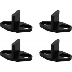 Guide de porte de poche,4 pcs guide de porte coulissante Kit de rail de porte de grange coulissante pour porte d'armoire porte de grange en bois - Neuf