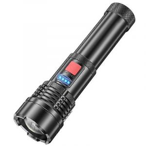 Lampe De Poche Led Rechargeable Usb 3000 Lumens Torche Zoomable Lampe De Poche Led Ultra Puissante Lumi&egrave;re Tactique - Neuf