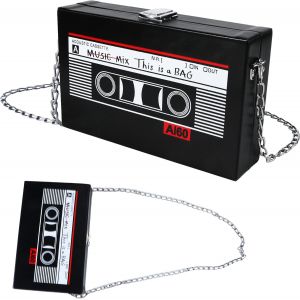 RFCBC-Sac à Main Cassette Rétro Années 90 Radio Bandoulière Vintage Design Unique en Forme de Lecteur Audio Sac à Bandoulière Décoratif pour Fêtes & Quotidien Matériau Durable & Léger - Neuf