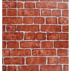 JEXNOVASHOP-Papier Peint Autocollant Papier Peint Brique Vintage Rouge pour la Cuisine D&eacute;coratif Film de Vinyle en Plastique &agrave; dos Collant Stickers Muraux Rouleau de Papier Pour Cuisine 44x500cm - Neuf