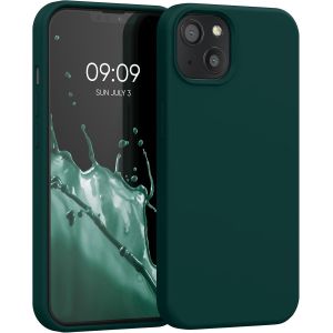Housse Compatible avec Apple iPhone 13 Coque - Housse de t&iquest;&iquest;l&iquest;&iquest;phone Protection Souple en TPU Silicone - Vert Bouteille - Neuf