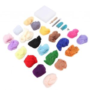 Kit de feutrage à l'aiguille, 20 couleurs, 5 g, fournitures de feutrage, outils pour jouets faits main, bricolage - Neuf