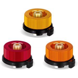 Eryi-Adaptateur De Bouteille De Gaz De Camping 3 Pièces Adaptateur De Cartouche De Gaz Pour Extérieure Poêle Or Orange Rouge - Neuf