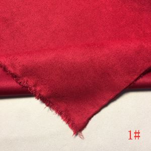 Tissu En Daim De Cryptage Polyester,Housse De Canapé En Peau De Daim Cinq Satinées,Housse De Siège De Voiture,Rideau À Rabat En Fourrure,Tissu À Coudre Pour Vêtements D - Type [Red-1]-100cm X 150cm - Neuf