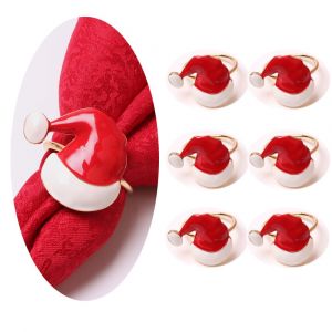 pi&egrave;ces de No&euml;l ronds de Serviette - Santa Claus, Unique, ronds de Serviette, Banquet de Mariage D&eacute;coration de Table Vaisselle Fournitures - Neuf