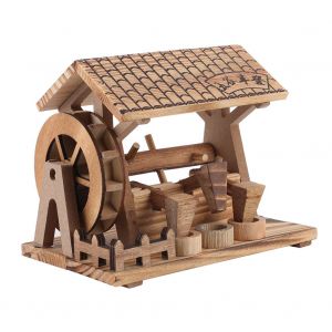 Roue A Eau En Bois Pour Enfant, Modele De Ferme Educative Precoce, Jouet Pedagogique - Neuf