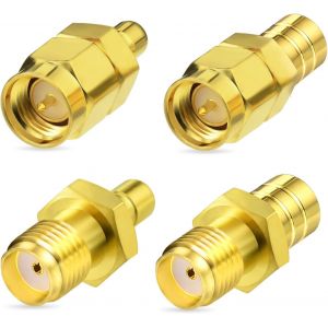 Adaptateur SMA vers Connecteur SMB Convertisseur RF Set 4 Kit Dab Antenne Autoradio pour Autoradio Dab Pioneer Clarion Alpine Pure Multi-Way - Neuf
