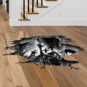 3d Halloween Stickers Muraux, Amovible Stickers Muraux, Halloween Gratter Fant&ocirc;me Main Stickers Muraux, Effrayant D&eacute;coration Murale Pour La Chambre &Agrave; Coucher, La F&ecirc;te D'halloween D&eacute;corations En Verre - Neuf