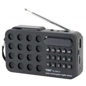 Récepteur radio FM portable, haut-parleurs sans fil Bluetooth, charge solaire, radio multifonctionnelle, prise en charge USB, carte TF, lecteur de musique Black - Neuf