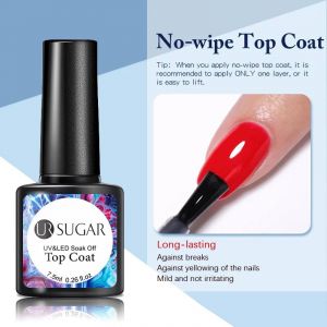 Ur Sugar 7.5ml Paillettes Uv Gel Vernis &Agrave; Ongles Paillettes Paillettes Tremper Uv Gel Vernis Color&eacute; Vernis &Agrave; Ongles Gel Bricolage Vernis &Agrave; Ongles.Top Coat. - Neuf