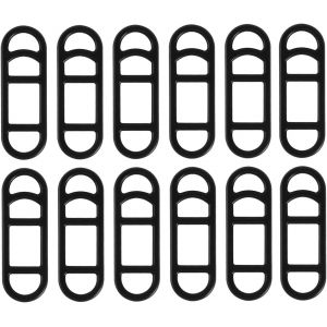 Kal-Lot De 12 Accessoires De Vélo - Support En Silicone Extensible De 7 À 18 Cm - Phare Led - Feu Arrière - Lampe De Poche - Sonnette De Vélo - Noir - Neuf