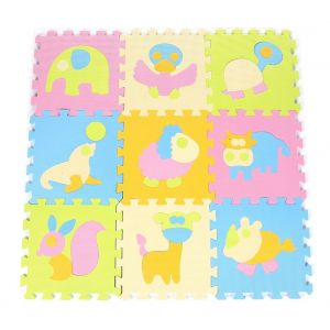Lot De 9 Tapis De Jeu En Mousse Souple Pour Enfants, Deux Types, Pour Ramper (Animaux) - Neuf