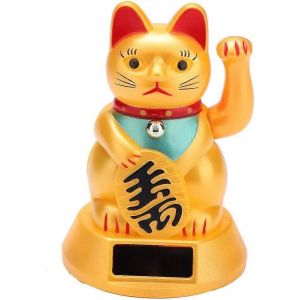 Chat De La Fortune,Adorable Maneki Neko Bras Ondulant Chat Chanceux,Énergie Solaire Appelant Accueillant - Neuf