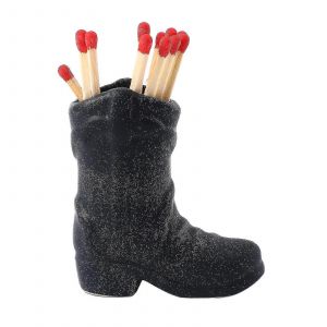 Porte-Allumette De Botte De Cow-Boy Avec Gâcheur,Support D'allumette En Céramique,Pot De Rangement Pour Allumettes,Porte-Allumettes Pour Bureau,Cuisine,Chambre À Coucher,Ferme - Neuf
