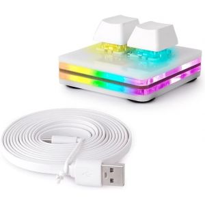 TIANYI-Clavier OSU Clavier de Jeu à 2 Touches, Mini Clavier USB à 2 Touches Clavier mécanique pour PC de Jeu, Macro de Programmation avec Logiciel OSU HID Standard Keyboard. - Neuf