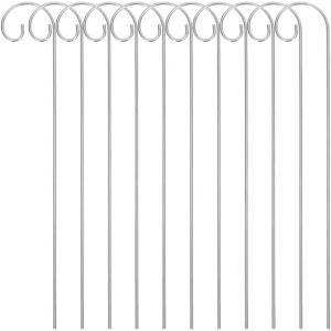 MEVRONISSHOP-10 Pi&egrave;Ces Crochets De Berger en M&eacute;Tal pour Jardin, Porte-&Eacute;Tiquettes R&eacute;Sistants Aux Intemp&eacute;Ries, Tiges en Fer pour Suspendre des Plantes Et D&eacute;Corer Les Jardins - Neuf