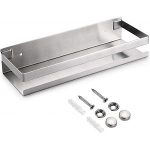 &Eacute;tag&egrave;re d'angle en Acier Inoxydable pour Accessoires de bain, &eacute;tag&egrave;re Murale pour Cuisine, Salle de bain, Salon, H&ocirc;tel (30 cm, Argent) - Neuf