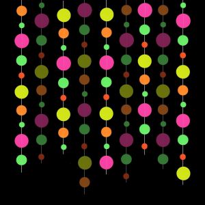 Guirlande de Papier Néon,4,4m Guirlandes en Papier Fluo Bannière de Néon pour Soiree Fluo,Fournitures de Fête pour Mariage,Anniversaire (Guirlande à Pois 2) - Neuf
