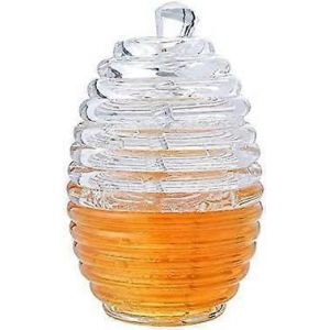 265ml Pot à miel classique Honey Bee Jar Distributeur de miel sans danger avec cuillère,parfait pour stocker et distribuer du miel - Neuf