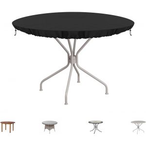 Housse Protection Exterieur Table Basse De Jardin Bistrot Anti Uv En Tissu Oxford 420d - Plateau Ronde &Oslash;92x10cm - Neuf