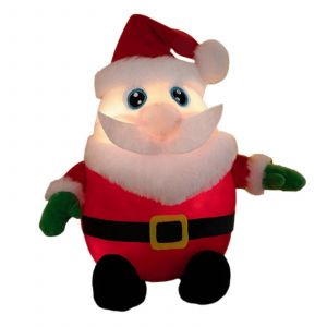 Poup&eacute;e P&egrave;re No&euml;l lumineuse en peluche douce pour d&eacute;coration de No&euml;l, d&eacute;coration de vacances avec lumi&egrave;re et musique - Neuf