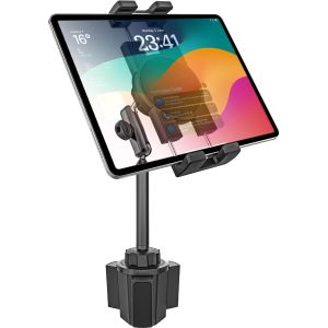 Support Tablette Porte Gobelet Voiture pour 4-13 Pouces iPad T&eacute;l&eacute;phone, Universel Porte Tablette Camion Tasse avec Bras M&eacute;tal pour iPad Pro 12.9 Air Mini, Samsung Tab, Kindle Fire HD, iPhone - Neuf