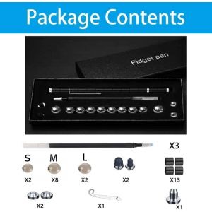 Magnétique Fidget Stylo - Billes Magnétiques, Fidget Jouet, De Décompression, De L'Écriture, Le Métal Magnétique Stylo À Bille, L'Anxiété De Secours, Blocs De Construction Magnétiques - Neuf